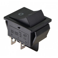 Переключатель KCD2-211 B/B черный с черной клавишей без фиксации АСКО-УКРЕМ (A0140040138)