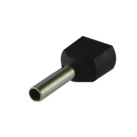 Кабельный наконечник АСКО-УКРЕМ трубчатый в изоляции TE 1,5-12 черный (100шт) A0060120007