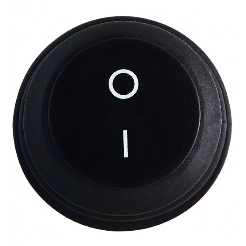 Переключатель LEMANSO LSW06 круглый черный/KCD1-101-8