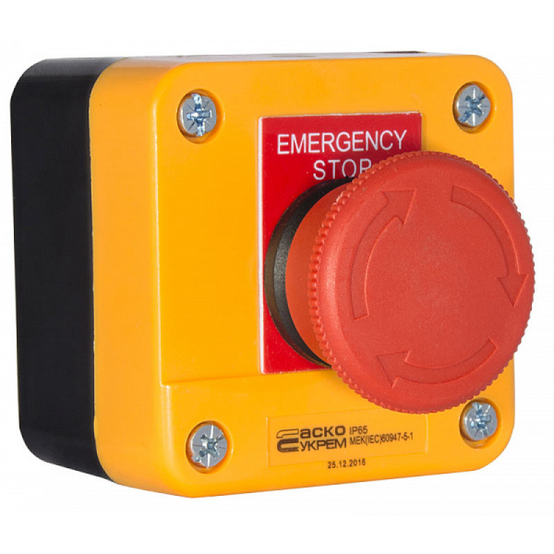 Пост АСКО-УКРЕМ одноместный "Аварийный стоп" XAL-J174 A0140020010