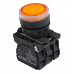 Кнопка с подсветкой без фиксации (1НВ+1НЗ) желтая TB5-AW35M5, АСКО-УКРЕМ (A0140010175)