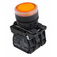 Кнопка с подсветкой без фиксации (1НВ+1НЗ) желтая TB5-AW35M5, АСКО-УКРЕМ (A0140010175)