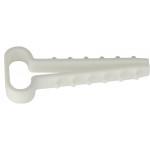 Дюбель-хомут елка 14*6мм белый под плоский кабель 100шт АСКО