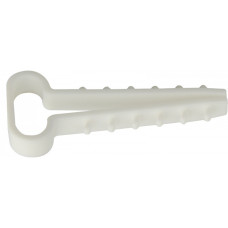 Дюбель-хомут елка 14*6мм белый под плоский кабель 100шт АСКО