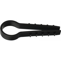 Дюбель-хомут ялинка 16мм ЧОРНИЙ під круглий кабель 50шт АСКО