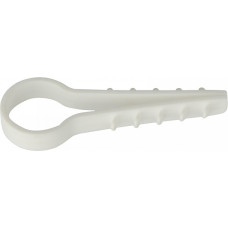 Дюбель-хомут елка 16мм белый под круглый кабель 50шт АСКО