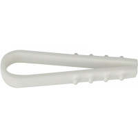 Дюбель-хомут елка 6мм белый под круглый кабель 100шт АСКО