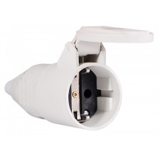 Розетка (гнездо) переносная ГП 16А/2 (220В) 2Р+РЭ (212) Белая АСКО (A0080030009)