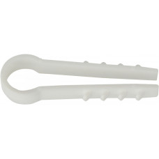 Дюбель-хомут елка 10мм белый под круглый кабель 100шт АСКО