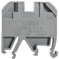 Клеммник JXB 10/35 на Din-рейке серый АСКО (A0130010004)