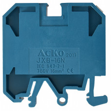 Клеммник JXB 16/35 на Din-рейке синий АСКО (A0130010026)
