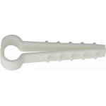 Дюбель-хомут елка 8*5мм белый под плоский кабель 100шт АСКО