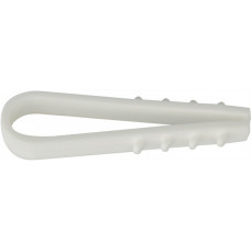 Дюбель-хомут елка 8мм белый под круглый кабель 100шт АСКО