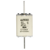 Предохранитель ножевой с плавкой вставкой NH 1 80A gG АСКО (A0050010027)