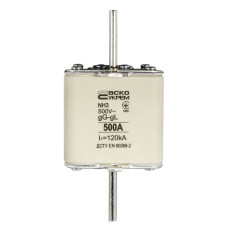 Запобіжник ножовий з плавкою вставкою NH3 500A gG АСКО (A0050010040)