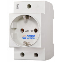 Розетка Аско-Укрем AC30 2Р+РЭ с заземлением (A0150010104)