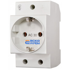 Розетка Аско-Укрем AC30 2Р+РЕ з заземленням (A0150010104)