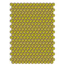 Знак "защитное заземление" PE (на листе 297 шт) АСКО SES020101