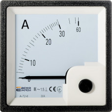Амперметр А-72-6 (72x72 мм) 30 А (AC) прямого включения АСКО-УКРЕМ (A0190010061)
