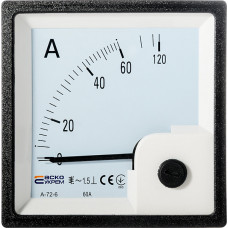 Амперметр А-72-6 (72x72 мм) 60 А (AC) прямого включения АСКО-УКРЕМ (A0190010062)