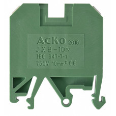 Клеммник JXB 10/35 на Din-рейке зеленый АСКО (A0130010016)