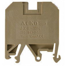 Клеммник JXB 10/35 на Din-рейке желтый АСКО (A0130010017)