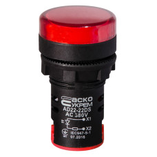 Светосигнальная арматура AD22-22DS красная 380В АC АСКО-УКРЕМ (A0140030150)