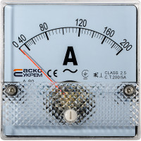 Амперметр А-80 (80x80 мм) 200/5 А (AC) трансформаторного включения АСКО-УКРЕМ (A0190010051)