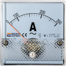 Амперметр А-80 (80x80 мм) 300/5 А (AC) трансформаторного включения АСКО-УКРЕМ (A0190010052)