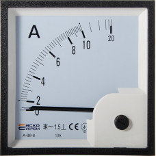 Амперметр А-96-6 (96x96 мм) 10 А (AC) прямого включения АСКО-УКРЕМ (A0190010090)