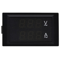 Амперметр+вольтметр цифровой (АС 100А; АС80-300В) 70×40 мм (ЦАВ-100 LB) АСКО (A0190010130)