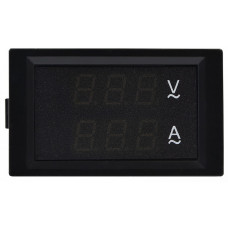 Амперметр+вольтметр цифровой (АС 100А; АС80-300В) 70×40 мм (ЦАВ-100 LB) АСКО (A0190010130)
