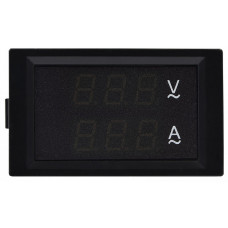 Амперметр+вольтметр цифровой (АС 60А; АС80-300В) 70×40 мм (ЦАВ-60 LB) АСКО (A0190010129)