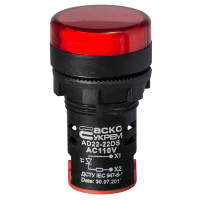 Светосигнальная арматура AD22-22DS красная 110В АC АСКО-УКРЕМ (A0140030067)