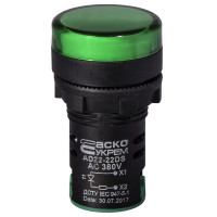 Светосигнальная арматура AD22-22DS зеленая 380В АC АСКО-УКРЕМ (A0140030151)