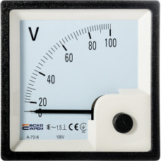 Вольтметр А-72-6 (72x72 мм) 100 В (AC) прямого включения АСКО-УКРЕМ (A0190010064)