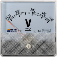 Вольтметр А-80 (80x80 мм) 500 В (AC) прямого включения АСКО-УКРЕМ (A0190010058)