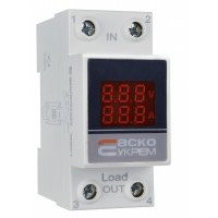 Вольтметр-амперметр модульный цифровой однофазный VAMD-1 (AC 50-500 V; 1-63 A) АСКО