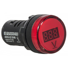 Вольтметр цифровой AD22-22 DVM 5-30В DC красный АСКО-УКРЕМ (A0190010015)