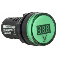 Вольтметр цифровой AD22-22 DVM 5-30В DC зеленый АСКО-УКРЕМ (A0190010014)