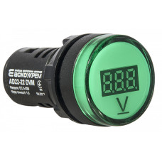 Вольтметр цифровой AD22-22 DVM 5-30В DC зеленый АСКО-УКРЕМ (A0190010014)