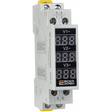 Вольтметр модульный цифровой трехфазный VMD-3 (AC 80-500 V) АСКО A0010250002