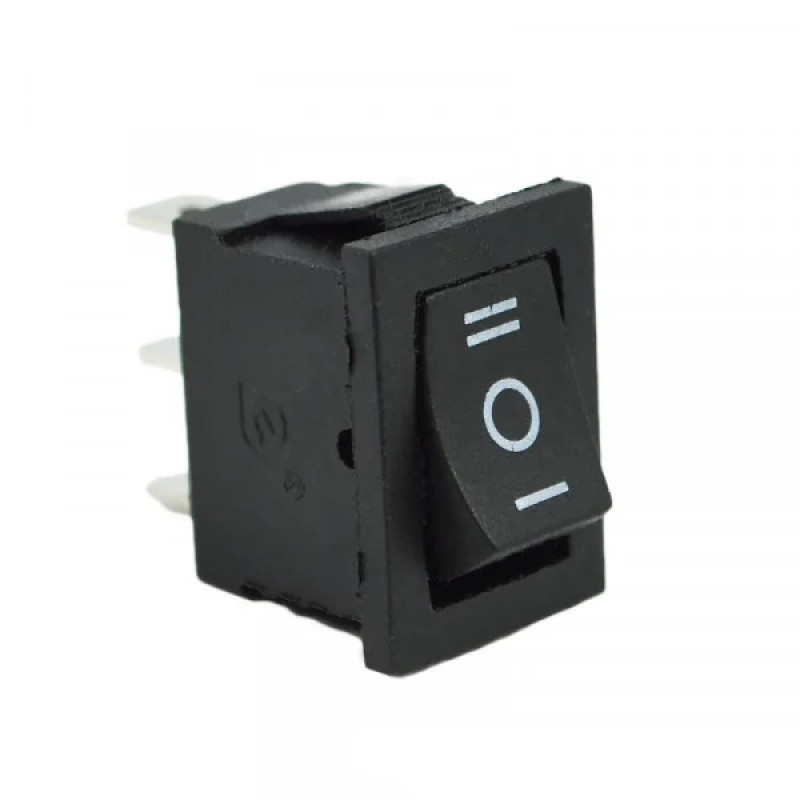 Переключатель LEMANSO LSW16 малый чёрный 3 положения с фиксацией/KCD1-103-2