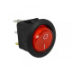 Переключатель LEMANSO LSW07 круглый красный с подсветкой/KCD1-101N-8
