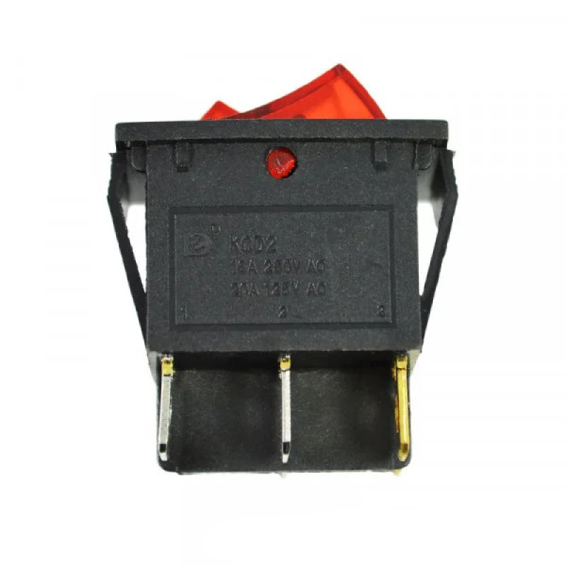 Переключатель LEMANSO LSW04 двойной красный с подсветкой/KCD2-2101N