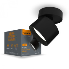 Светильник под лампу VIDEX GX53 поворотный черный (VL-SPF18B-B)