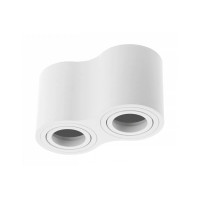 Потолочный светильник спот AVEIRO DUO BIS IP20 двойной круглый белый GTV OS-AVB80160OK2-10