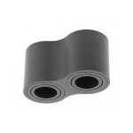 Потолочный светильник спот AVEIRO DUO BIS IP20 двойной круглый черный GTV OS-AVB80160OK2-00