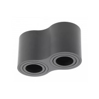 Потолочный светильник спот AVEIRO DUO BIS IP20 двойной круглый черный GTV OS-AVB80160OK2-00