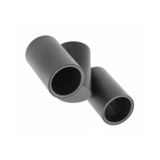 Светильник потолочный алюминий спот LUPO 17.5x5.6x11.5 IP20 2*GU10 max 50W круглый черный GTV OS-LUP-2GU10-10